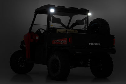 LED Light | RR Cage Mount | 2" Chrome Pair | Wide Angle | Polaris Ranger 1000/Ranger XP 900/1000