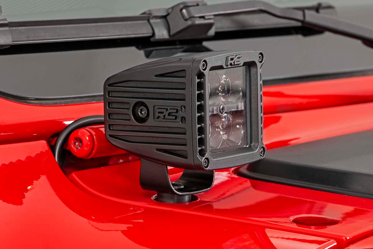 LED Light Kit | Cowl Mount | 2" Black Pair | Jeep Gladiator JT/Wrangler JL (18-26)