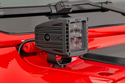 LED Light Kit | Cowl Mount | 2" Black Pair | Jeep Gladiator JT/Wrangler JL (18-26)