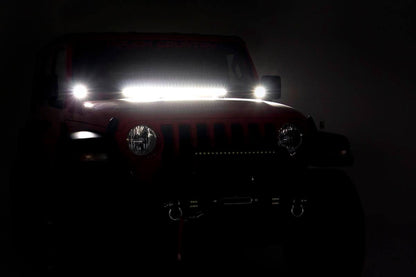 LED Light Kit | Hinge Mount | 2" Black Pair | White DRL | Jeep Gladiator JT/Wrangler JL (18-26)