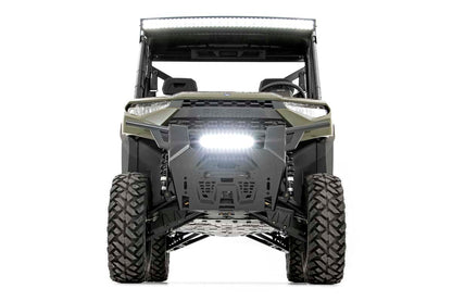 LED Light Kit | Bumper Mount | 12" Black Single Row | White DRL | Polaris Ranger XP 1000