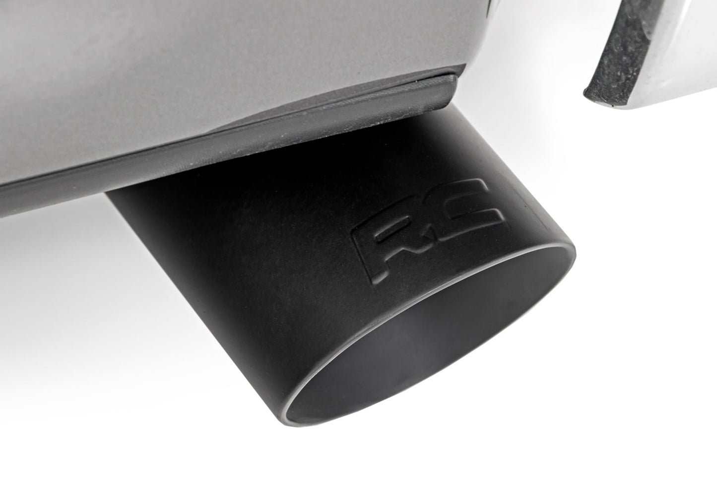 Exhaust Tip | Black | RC Logo | 2.5-3.125 Inch Pipe