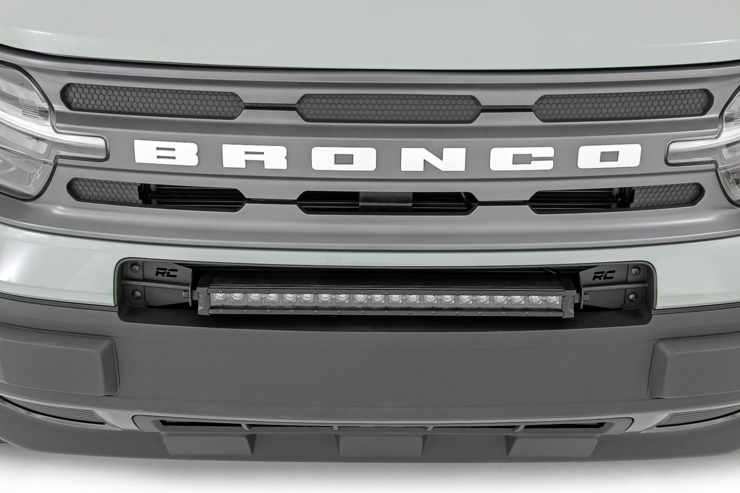 LED Light Kit | Bumper Mount | 20" Black Single Row | White DRL | Ford Bronco Sport (21-26)