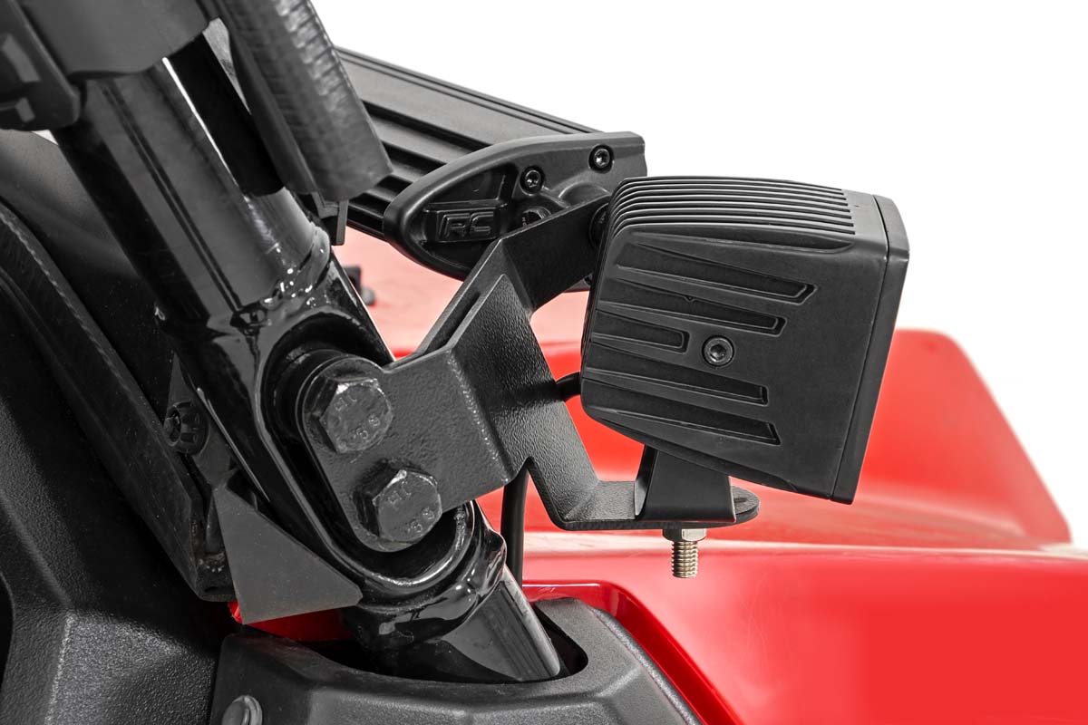 LED Light Kit | Cage Mount | 2" Black Pair | Amber DRL | Honda Pioneer 1000/Pioneer 1000-6