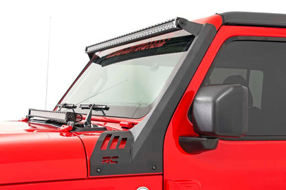 LED Light Kit | Windshield | 50" BLK Single Row | WHT DRL | Jeep Gladiator JT/Wrangler JL (18-26)