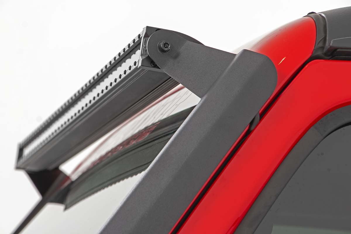 LED Light Kit | Windshield | 50" BLK Dual Row | Amber DRL | Jeep Gladiator JT/Wrangler JL (18-26)