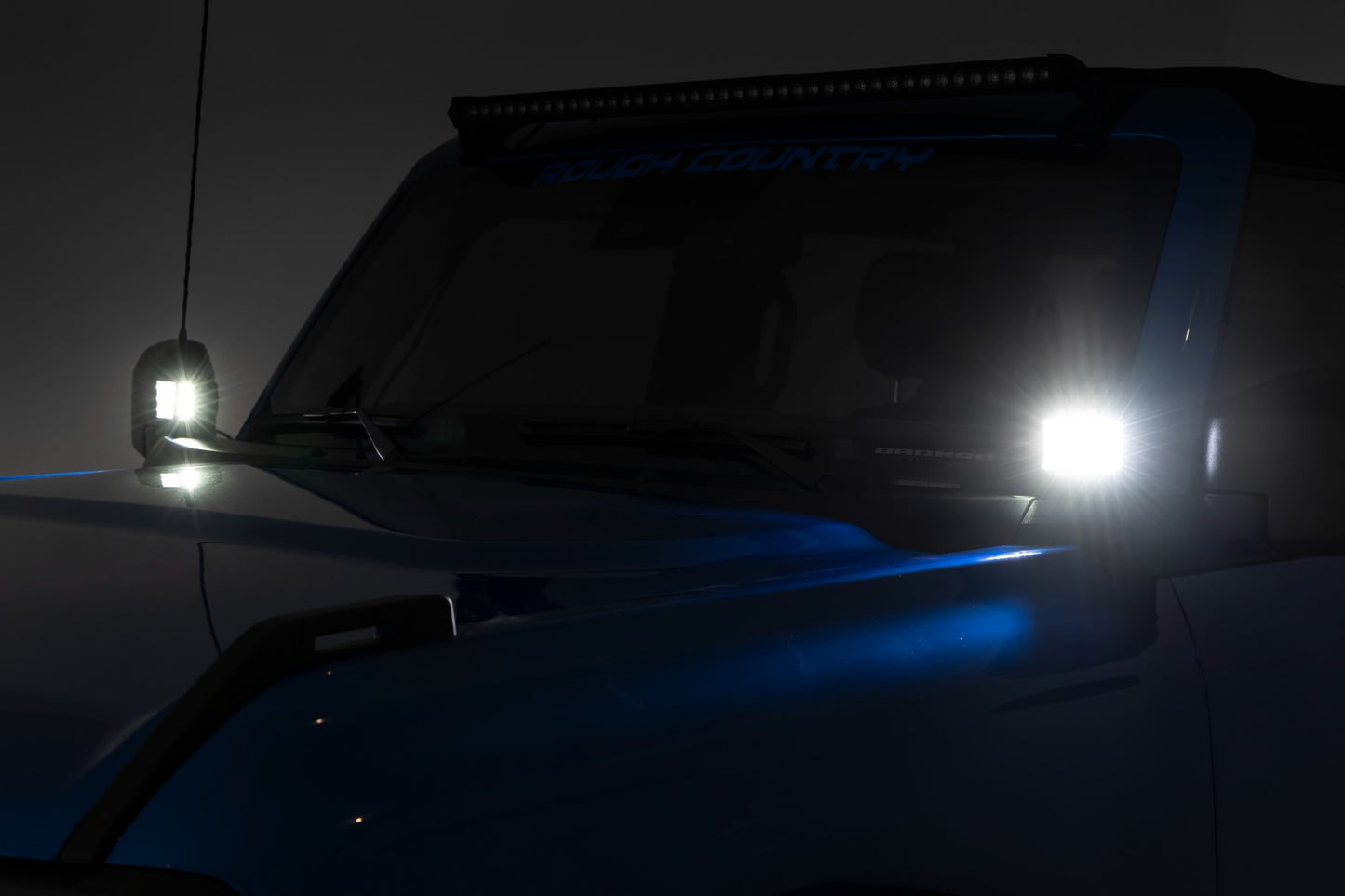 LED Light Kit | Ditch Mount | 2" Black Pair | Spot Pattern | Ford Bronco (21-26)