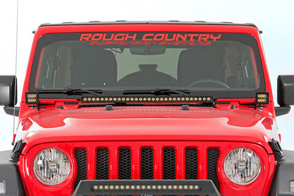 LED Light Kit | Hinge Mount | 2" Black Pair | Amber DRL | Jeep Gladiator JT/Wrangler JL (18-26)