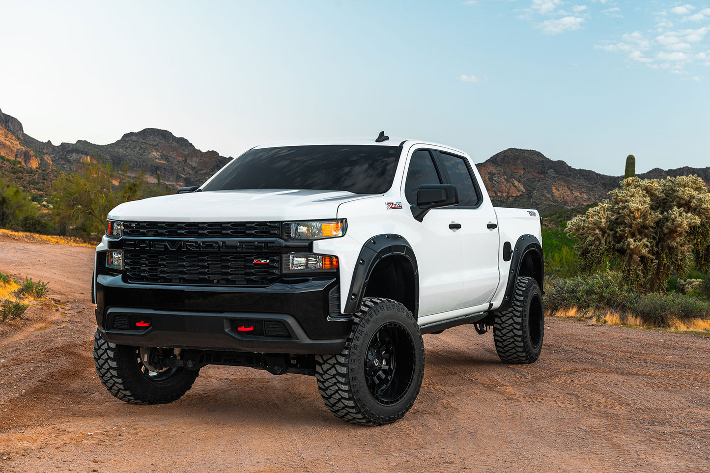 Defender Fender Flares | GAZ Summit White | Chevy Silverado 1500 (19-26)