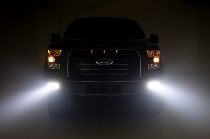 LED Light Kit | Fog Mount | Dual 2" Black Pairs | Spot | Ford F-150 (15-17)