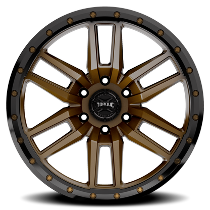 Torque Pritchett | Bronze w/Black Lip | 18x9 | 6x5.5 | -12mm