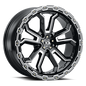 Vision Korupt 17X8 Gloss Black Milled Spoke Wheel