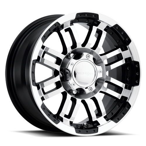 Vision Vw 16X6 Gloss Black Machined Face Wheel